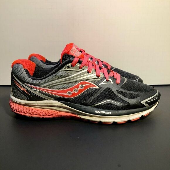 Womens SAUCONY Ride 9 Gray Running Shoes / Size 7.5 - Picture 2 of 10